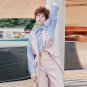 Autumn Winter Fashion New pink blue hit color long sleeve Fake Two Piece Loose Coat women YA545
