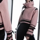 new winter high collar long sleeve solid color loose jacket women coat fashion tide  JC62011S