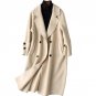 new autumn winter lapel long sleeve solid color blue loose logn jacket  women coat  fashion tide JD7