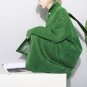 Winter Retro Button Corduroy Jacket Thickening Long Type Keep Warm Loose Coat Woman Fashion Cotton-p