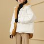 new autumn winter hooded long sleeve solid color green loose big size cotton-padded coat women fashi
