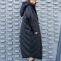 new autumn winter hooded long sleeve solid color army green loose big size warm coat women jacket fa