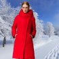 Winter Trendy New Tide Hooded High Collar Keep Warm Loose Coat Solid Color Big Size Jacket Women 4 C
