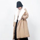 Winter Fashon New Long Type Lambswool Collar Cotton Clothing Loose Coat Thickening Keep Warm Jacket 