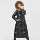 Winter Fashion High-end Hooded Coat Raccoon Big Fur Collar Long Sleeve Keep Warm Long Type Jacket Wo