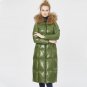 Winter Fashion High-end Hooded Coat Raccoon Big Fur Collar Long Sleeve Keep Warm Long Type Jacket Wo