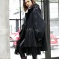 new autumn winter hooded long sleeve gauze split joint solid color metal ring coat women jacket fash