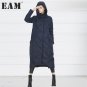 new autumn winter solid color dark blue orange loose big size long warm coat women jacket fashion ti