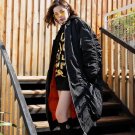 new autumn winter stand collar long sleeve fold split joint big size cotton-padded coat women fashio