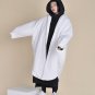 Winter New Fashion Balck White Keep Warm Loose Big Size Jacket Irregular Hem Bat Type Cotton Clothin