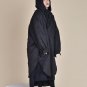 Winter New Fashion Balck White Keep Warm Loose Big Size Jacket Irregular Hem Bat Type Cotton Clothin