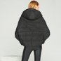 new autumn winter hooded long sleeve solid color black loose big size warm jacket women coat fashion