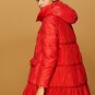 new autumn winter hooded long sleeve solid color loose black warm  coat women jacket fashion tide JA