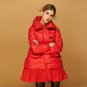new autumn winter hooded long sleeve solid color loose black warm  coat women jacket fashion tide JA