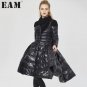 Winter New Product Fashion Large Size Loose Coat Big Swing Hem Long Type Tide Parkas Woman YA109 3 C