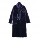 new autumn winter V-collar long sleeve blue loose warm long solid color coat women jacket fashion ti
