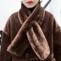 new autumn winter V-collar long sleeve blue loose warm long solid color coat women jacket fashion ti