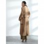 new autumn winter metal buckle belt solid color thicken yellow big size loose jacket women coat fash