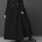 Autumn Winter Fashion Jacket New Vintage Color Noeted Stripe Long Type Windbreaker Loose Pockets Coa