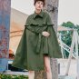 New Autumn Winter Fashion Irregular Big Pendulum Cloak Belt Decoration Windbreaker Loose Coat Women 