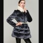 Winter Fashion New Long Sleeve Keep Warm Jacket Zipper Rabbit\'s Fur High Collar Loose Coat Women YA