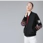 Collar National Pattern Stitching Long Cotton Coat Jacket Female Spliced Patchwork Coats