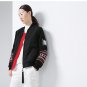 Collar National Pattern Stitching Long Cotton Coat Jacket Female Spliced Patchwork Coats