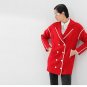 Winter Wool Blends Women Coat Single Breasted Striped Printed Length Sleeve Plus Size