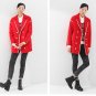 Winter Wool Blends Women Coat Single Breasted Striped Printed Length Sleeve Plus Size