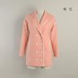 Winter Wool Blends Women Coat Single Breasted Striped Printed Length Sleeve Plus Size