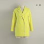 Winter Wool Blends Women Coat Single Breasted Striped Printed Length Sleeve Plus Size