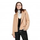 Woollen Coat Winter Women Straight Casual Basis Short Warmth Turn Down Collar Woolen Jacket Female