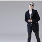 New Winter Coat Women Turn-Down Collar Character Appliques Single Button Medium Long Wool Coats Outw
