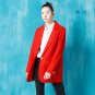 New Winter Coat Women Turn-Down Collar Character Appliques Single Button Medium Long Wool Coats Outw