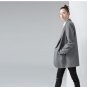 New Winter Coat Women Turn-Down Collar Character Appliques Single Button Medium Long Wool Coats Outw