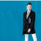 Winter New Lapel Embroidered Patchwork Coat Female Woolen Jacket Slim Long Blends Coats