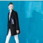 Winter New Lapel Embroidered Patchwork Coat Female Woolen Jacket Slim Long Blends Coats