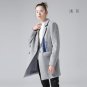 Winter New Lapel Embroidered Patchwork Coat Female Woolen Jacket Slim Long Blends Coats