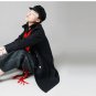 Winter Woolen Coats Women New Turn-Down Collar Double Breasted Fashion Warm Coat BF Style Black Coat