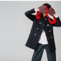 Winter Woolen Coats Women New Turn-Down Collar Double Breasted Fashion Warm Coat BF Style Black Coat