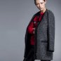New Autumn Winter Thicking Warm Color Contrast Zipper Closured Outerwear Fashion Long Sleeve Loose W