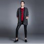 New Autumn Winter Thicking Warm Color Contrast Zipper Closured Outerwear Fashion Long Sleeve Loose W
