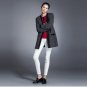New Autumn Winter Thicking Warm Color Contrast Zipper Closured Outerwear Fashion Long Sleeve Loose W