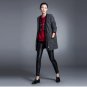 New Autumn Winter Thicking Warm Color Contrast Zipper Closured Outerwear Fashion Long Sleeve Loose W