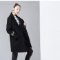 Winter Woolen Coat New Lapel Pocket Character Printing Embroidery Women Slim Long Blends Coats