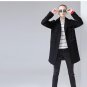 Winter Woolen Coat New Lapel Pocket Character Printing Embroidery Women Slim Long Blends Coats