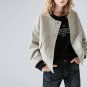 New Arrival Autumn Winter Round Neck Loose Short Straight Female wollen Baseball Coats