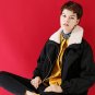 Parka Coat Winter Women Casual Solid Color Furry Collar Zipper Short Overcoat Female