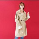 Autumn Winter  Women Trench Coat Loose Casual Long Sleeve Femme Coat Long Length Belt Style Trench