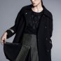 Brand New Women Autumn Winter Trench Coat Women Fashion Long Coat Women Color Contrast Patchwork Ove